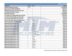 Lista de Precios CAMEO