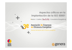 Aspectos críticos en la implantación de la ISO 50001