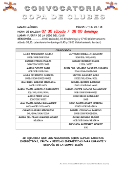Convocatoria de Club
