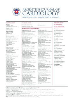 Editorial Board - Sociedad Argentina de Cardiolog&iacute;a