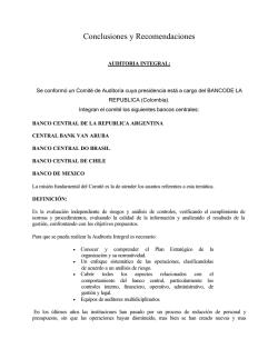 III Reuni&oacute;n de Auditores Internos de Banca Central