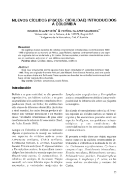NUEVOS CiCLIDOS (PISCES: CICHLIDAE