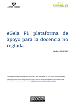 eGela PI - Universidad del Pa&iacute;s Vasco (UPV/EHU)