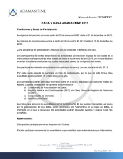 PAGA Y GANA ADAMANTINE 2015