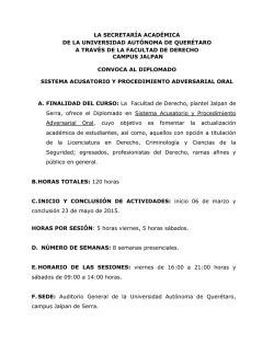 Diplomado en Sistema Acusatorio y Procedimiento Adversarial Oral