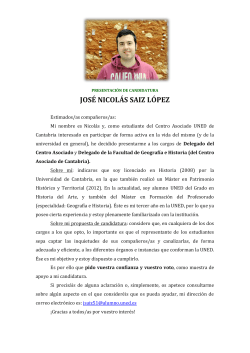 JOS&Eacute; NICOL&Aacute;S SAIZ L&Oacute;PEZ - Centro Asociado de Cantabria