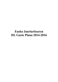 30.- Eusko Jaurlaritzaren III. Gazte Plana.
