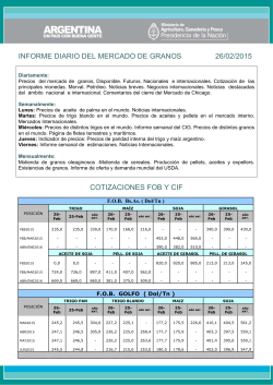 informe diario del mercado de granos 24/02/2015 cotizaciones fob y