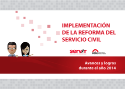 II.Avances en la implementaci&oacute;n de la reforma