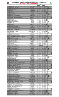 ex&aacute;menes a t&iacute;tulo de suficiencia - Upiicsa