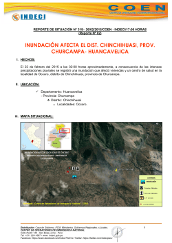 inundación afecta el dist. chinchihuasi, prov. churcampa