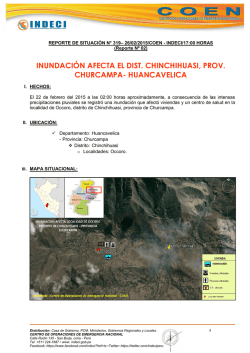 inundaci&oacute;n afecta el dist. chinchihuasi, prov. churcampa
