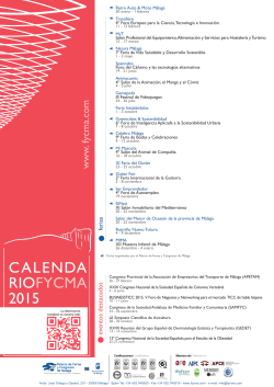 calendario 2015 - Palacio de Ferias y Congresos de Málaga