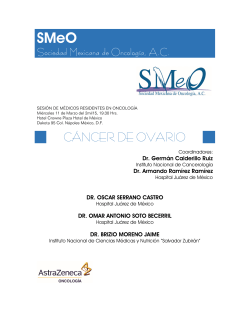 CÁNCER DE OVARIO - Sociedad Mexicana de Oncología