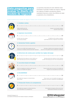 Siete preguntas para evaluar tu diseño del modelo de negocio