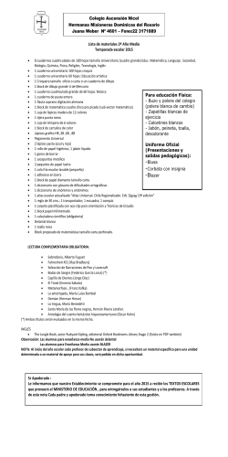 Lista de materiales 1º Año Medio