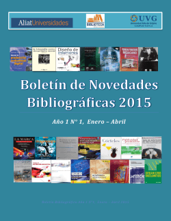 Boletín de Novedades Bibliográficas 2015