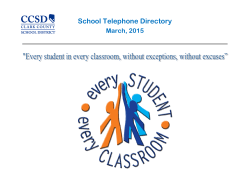 School Telephone Directory - Clark County School District
