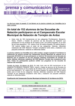 INFORMACI&Oacute;N A LOS VECINOS - Ayuntamiento de Torrej&oacute;n de Ardoz