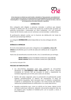 DISTRIBUCI&Oacute;N Esta categor&iacute;a est&aacute; dirigida a personas