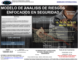 MODELO DE ANALISIS DE RIESGOS ENFOCADOS EN SEGURIDAD