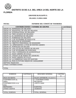 DISTRITO 33 DE A.A. DEL AREA 14 DEL NORTE DE LA FLORIDA