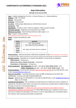 Hoja Informativa CAMPEONATO AUTON&Oacute;MICO
