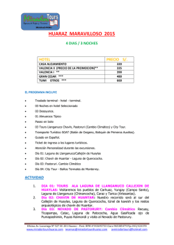 HUARAZ MARAVILLOSO 2015