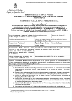 sistema nacional de empleo p&ugrave;blico - Ministerio de Trabajo, Empleo