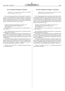 Notificació de la resolució del procediment de desqualificació CEE