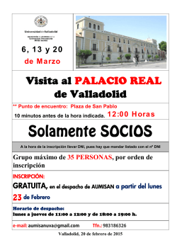 Visita al Palacio Real de Valladolid