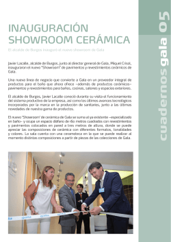 INAUGURACI&Oacute;N SHOWROOM CER&Aacute;MICA