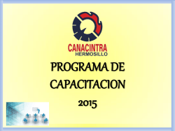 PROGRAMA DE CAPACITACION 2015
