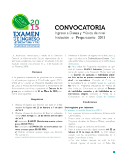 CONVOCATORIA - Universidad Veracruzana