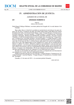 IV. ADMINISTRACI&Oacute;N DE JUSTICIA - Sede Electr&oacute;nica del Boletin