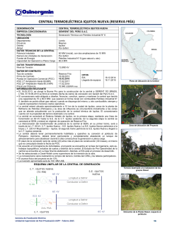 CENTRAL TERMOEL&Eacute;CTRICA IQUITOS NUEVA (RESERVA FR&Iacute;A)