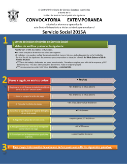 Servicio Social 2015A - Centro Universitario de Ciencias Exactas e