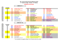 Horarios - Lima Golf CLUB