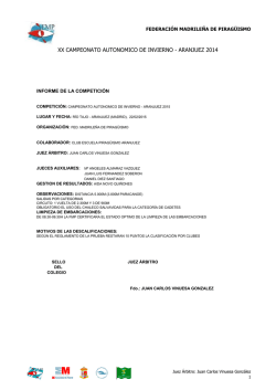 Inscripciones y horario de salidas del Campeonato Auton&oacute;mico de