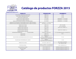 Catálogo de productos FORZZA 2015