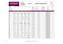 Valspar Industrial Mix Europe ROW Order Form 2013