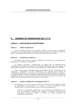 8.- NORMAS DE ORDENACIÓN DEL P.T.S.