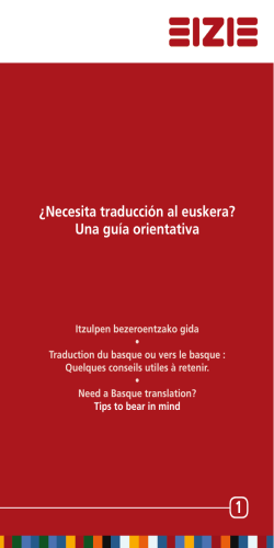 ¿Necesita traducción al euskera? Una guía orientativa
