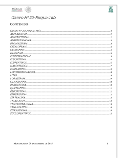 Grupo N&ordm; 20: Psiquiatr&iacute;a ALPRAZOLAM
