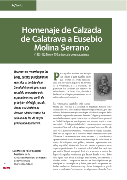 Homenaje de Calzada de Calatrava a Eusebio Molina Serrano
