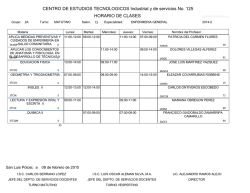 Horarios de clase