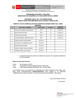 INFORME N&ordm;0171-2009