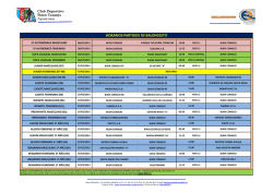 HORARIOS PARTIDOS DE BALONCESTO