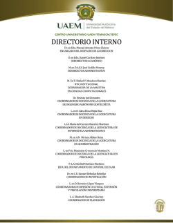 DIRECTORIO INTERNO - Centro Universitario UAEM Temascaltepec