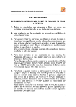 reglamento uso canchas tenis y fronton